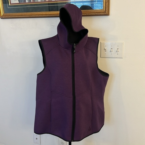 Gerry Women's Hooded Sleeveless Vest Purple Outerwear Athletic Zip, Sz. M. - Picture 6 of 12
